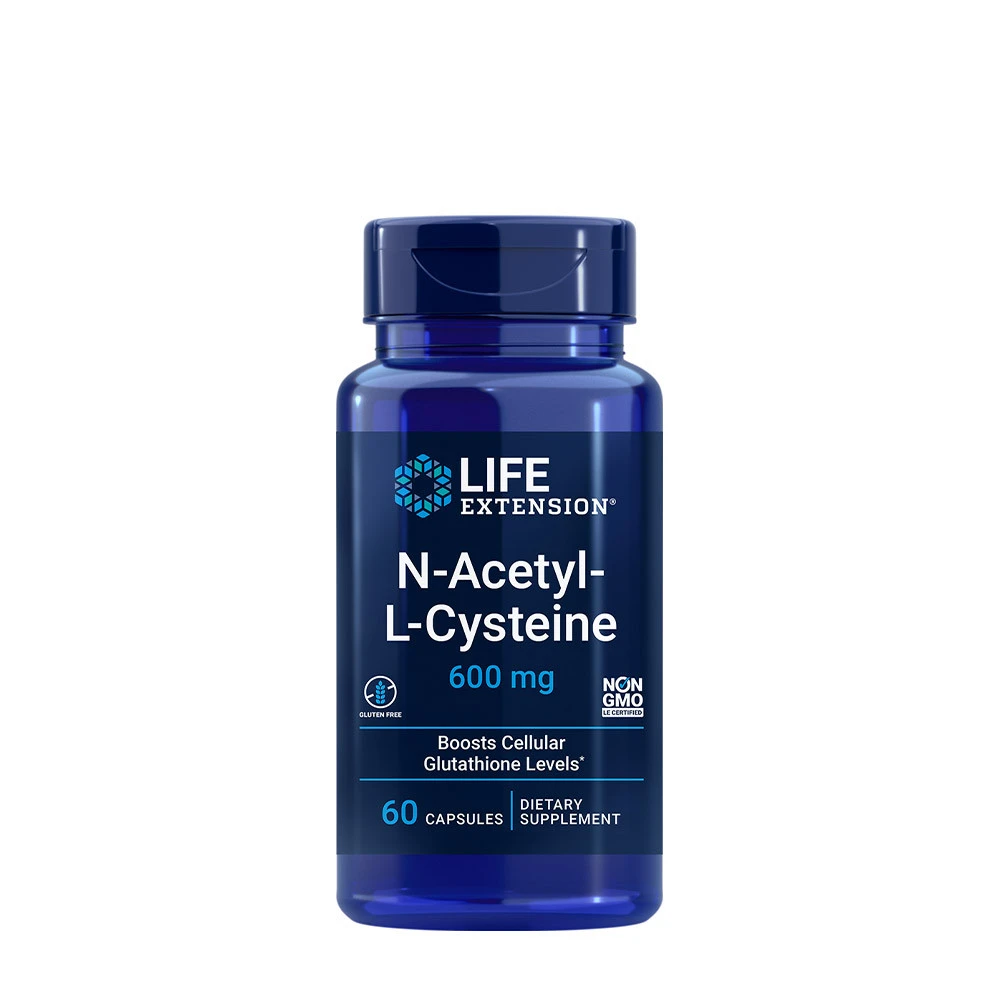 Life Extension - N-Acetyl-L-Cystein, 600 mg, 60 kapslar | Vitaminer och MineralerAminosyror och BCAAIndividuella aminosyrorHälsokostFitness och träningN-acetyl | Apoteka