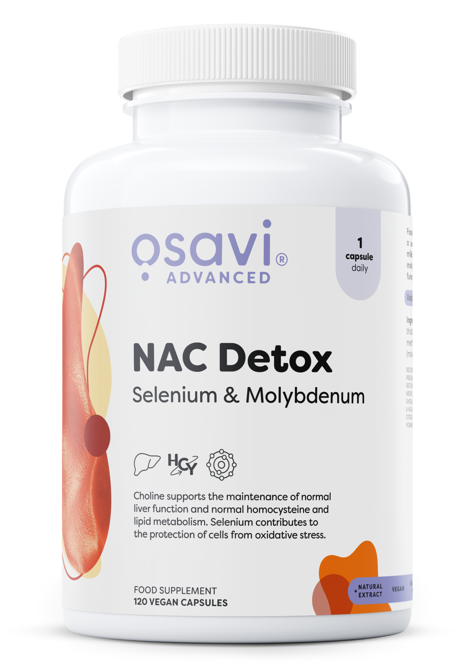 Osavi - NAC Detox med Selen &amp; Molybden, 120 vegankapslar | Hälsa och välbefinnandeHälsokostSelenN-acetyl | Apoteka