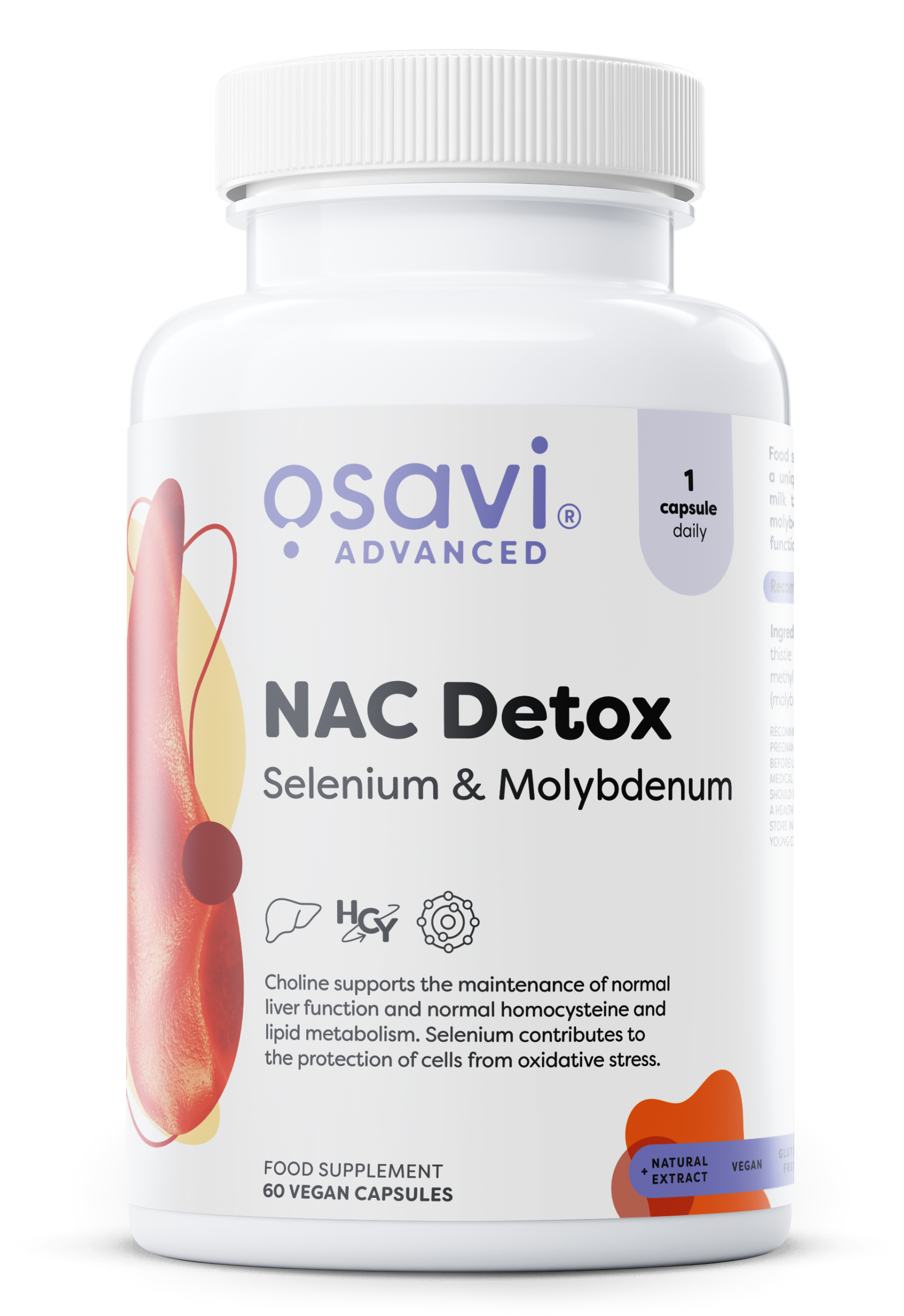 Osavi - NAC Detox med Selen och Molybden, 60 vegankapslar | Hälsa och välbefinnandeHälsokostSelenN-acetyl | Apoteka