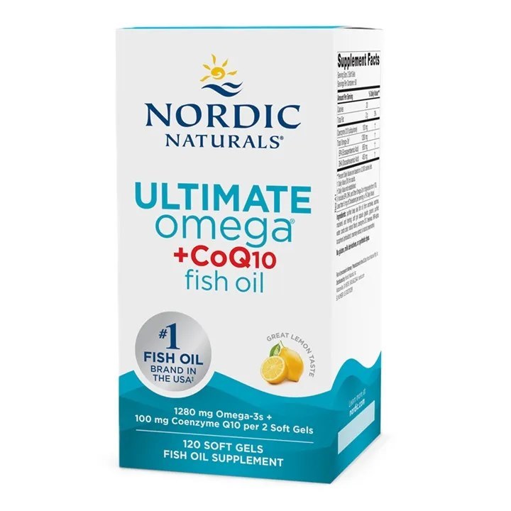 Ultimate Omega + CoQ10, 1280 mg - 120 mjuka kapslar | Vitaminer och MineralerOmegas - EFA - CLA - oljorCoQ10Koenzym Q10Omega & Näringsoljor | Apoteka