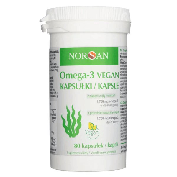 Norsan - Omega-3 Vegan, 80 kapslar