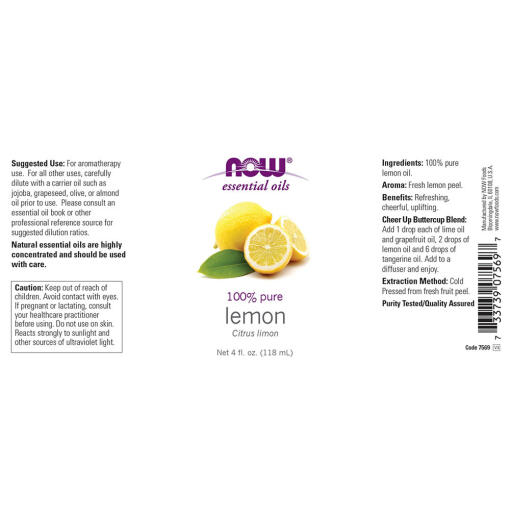 NOW Foods - Eterisk Olja Citron, 118 ml - Bild 2