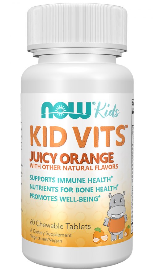 NOW Foods - Kid Vits, Apelsinsmak, 60 tabletter | Vitaminer och MineralerVissa vitaminerNiacinBarns hälsa | Apoteka
