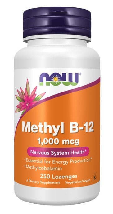NOW Foods - Metylkobalamin B-12, 1000 mcg, 250 sugtabletter | Vitaminer och MineralerB12 | Apoteka
