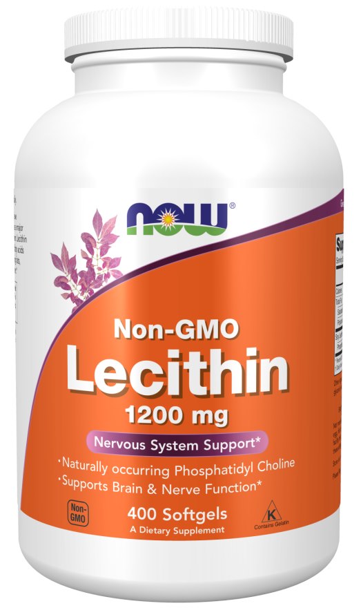 NOW Foods Lecithin 1200 mg, 400 kapslar | Vitaminer och Mineraler | Apoteka