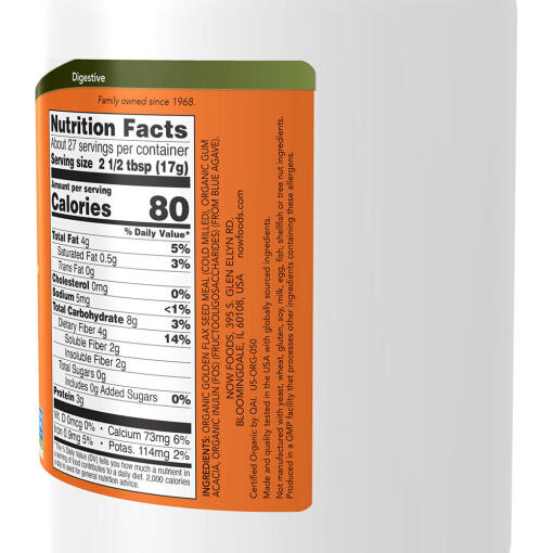 Now Foods - Fiber-3 Organic, 454 g - Bild 2