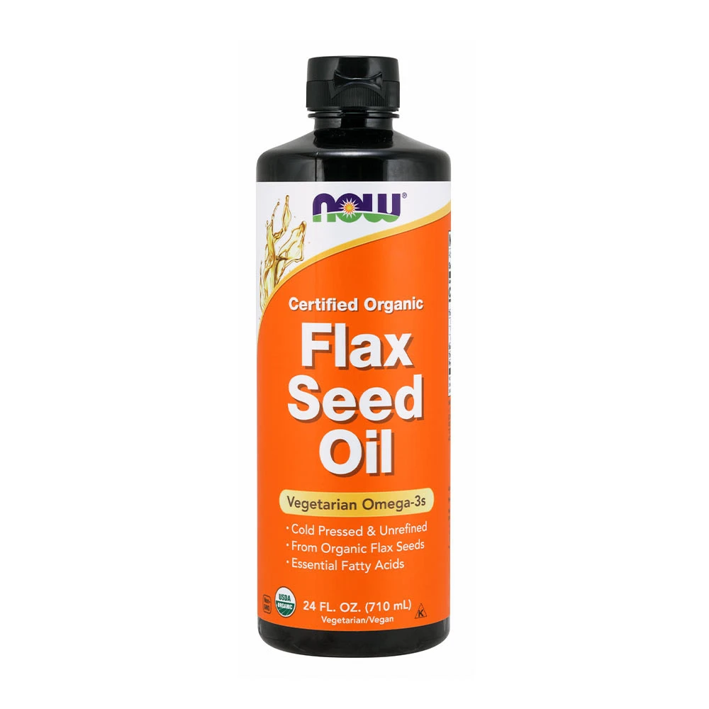 NOW Organic Flax Seed Oil (24 oz)