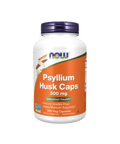 NOW Psyllium Husk 500 mg (500 Veg Capsules)