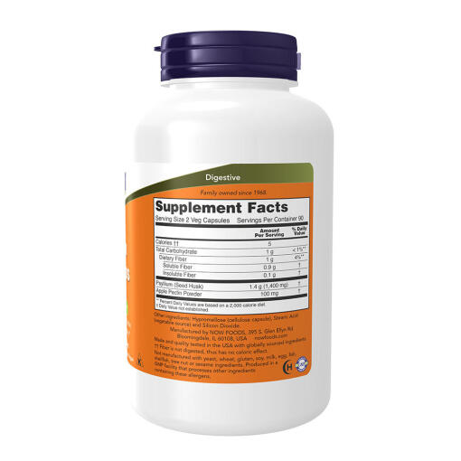 NOW - Psyllium Husk-kapslar, 700 mg - Bild 2