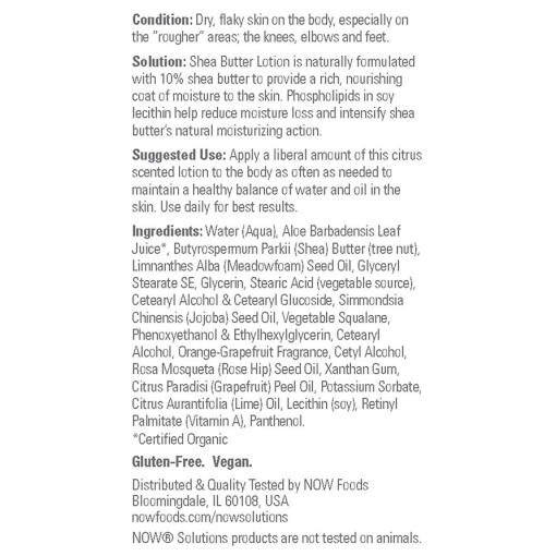 NOW Foods - Sheasmörlotion, 118 ml - Bild 2