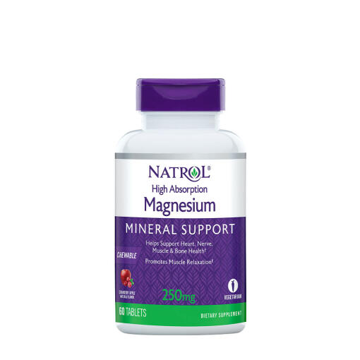 Natrol - Magnesium High Absorption 250 mg (60 Chewable Tablets