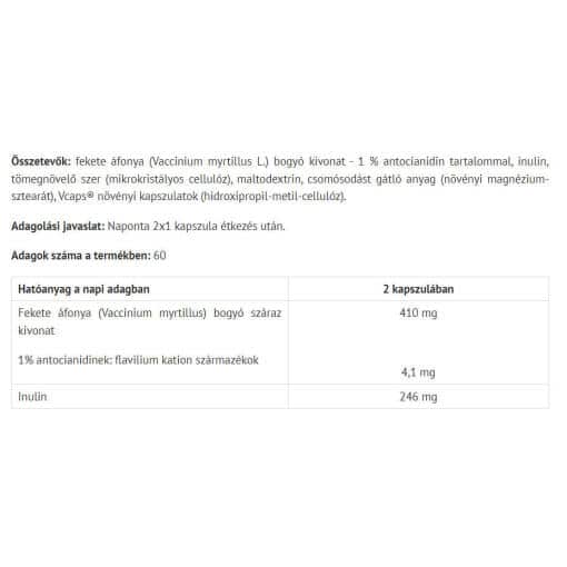 Natur Tanya - Blåbärskapslar med Inulin, 60 kapslar - Bild 2