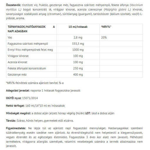 Natur Tanya - ESI® Royal Jelly, 1000 mg färsk kunglig gelé i flytande påse, 16 sacheter - Bild 2