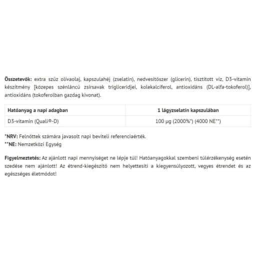 Natur Tanya - Oliv D3-Vitamin, 4000 IE (50 Mjukkapslar) - Bild 2
