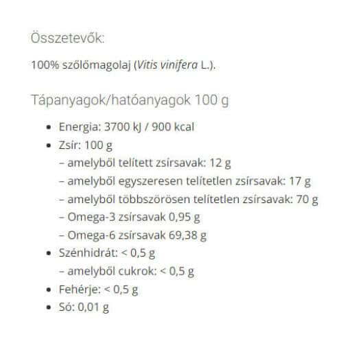 Natur Tanya - Szőlőmagolaj, 250 ml - Bild 2