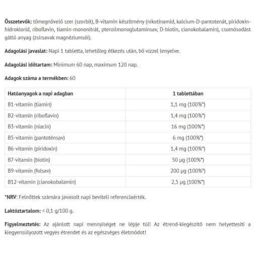 Natur Tanya - Veganskt B-vitaminkomplex, 60 tabletter - Bild 2