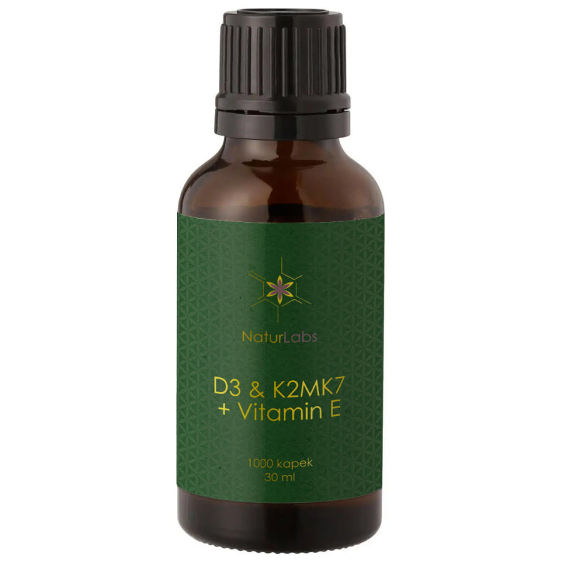 NaturLabs - Vitamin D3 + K2 + E, 500 doser, extra stark (1000 IE), flytande | Nya produkterD-vitaminK-vitaminVitamin E | Apoteka
