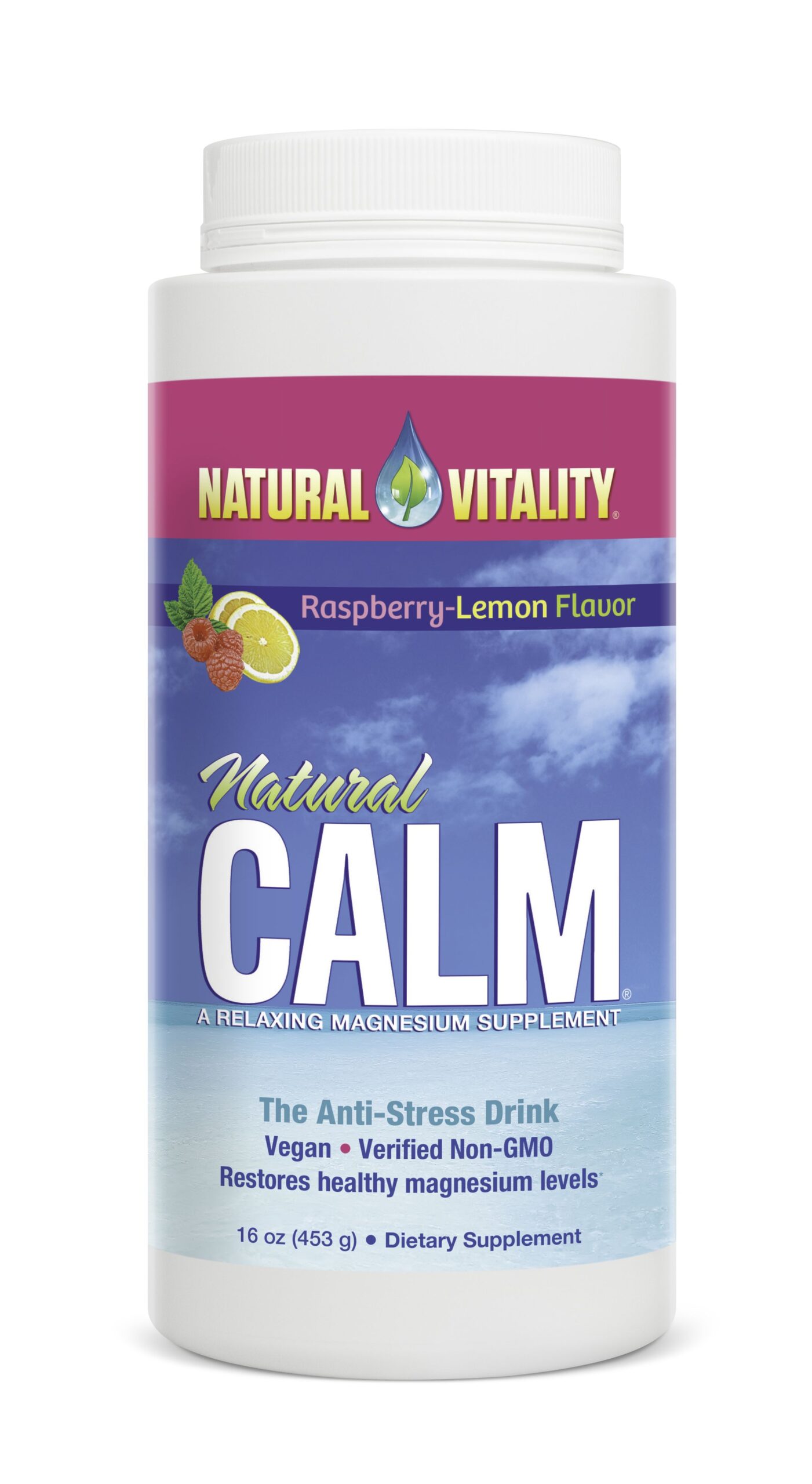 Natural Vitality - Natural Calm, Hallon Citron - 453g | Vitaminer och MineralerHälsa och välbefinnandeHälsokost | Apoteka