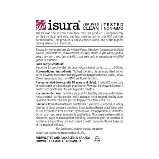 Natural Factors - Berberine LipoMicel Matrix, 500 mg, 90 mjukkapslar - Bild 2