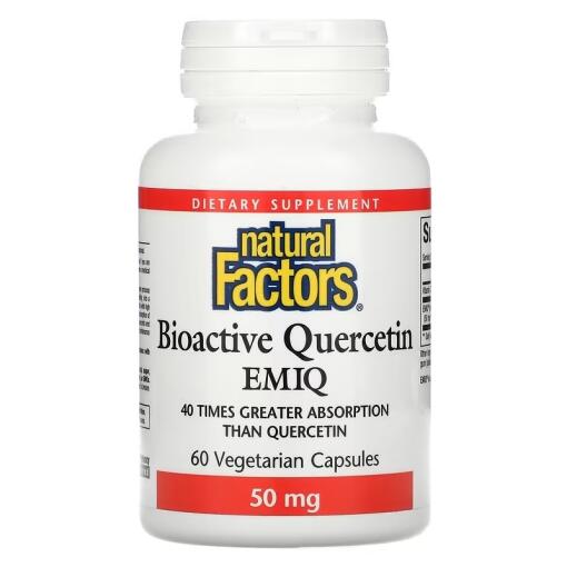 Natural Factors - Bioaktivt Quercetin EMIQ, 50 mg, 60 kapslar - Bild 4