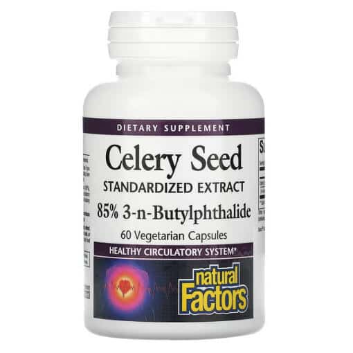 Natural Factors - Sellerifrö 85% 3-n-butylftalider, 60 veg. kapslar - Bild 2