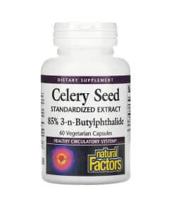 Natural Factors Celery Seed 85% 3-n-butyl phthalides 60 veg. capsules