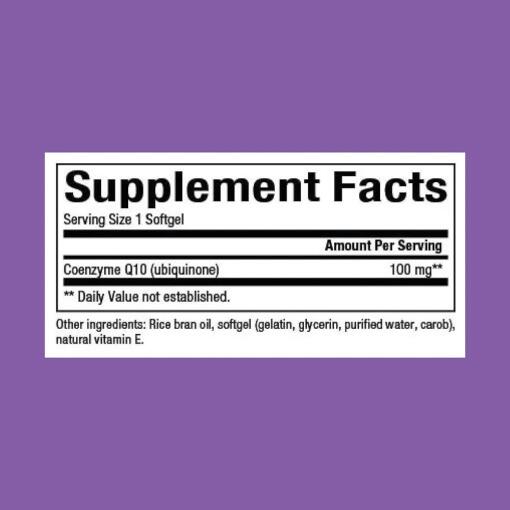Natural Factors - Coenzym Q10, 100 mg, 120 mjuka kapslar - Bild 3