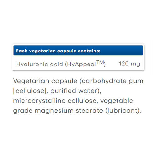 Natural Factors - HyAppeal Vegan Hyaluronsyra, 60 kapslar - Bild 2