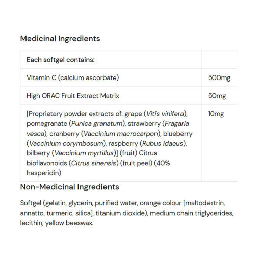Natural Factors - Liposomal Vitamin C, 120 mjukkapslar - Bild 2