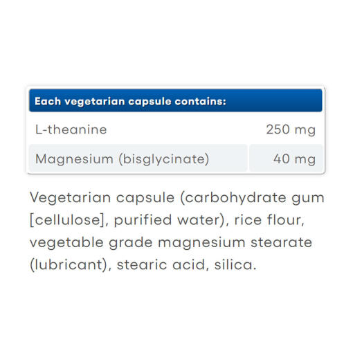 Natural Factors - Magnesium Bisglycinat 100 plus L-Theanin 250 mg, 90 kapslar - Bild 2