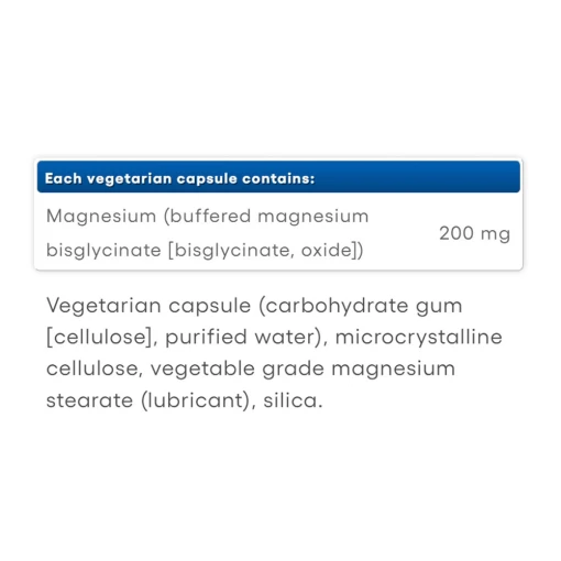 Natural Factors - Magnesium Bisglycinat Pure, 200 mg, 120 kapslar - Bild 2