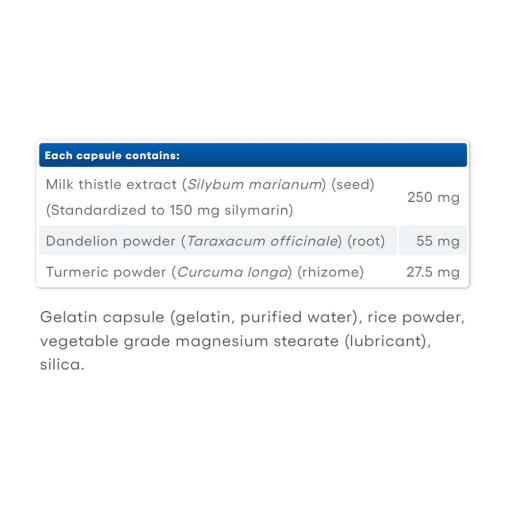 Natural Factors - Mjölkört 250 mg/150 mg Silymarin, 90 Kapslar - Bild 2