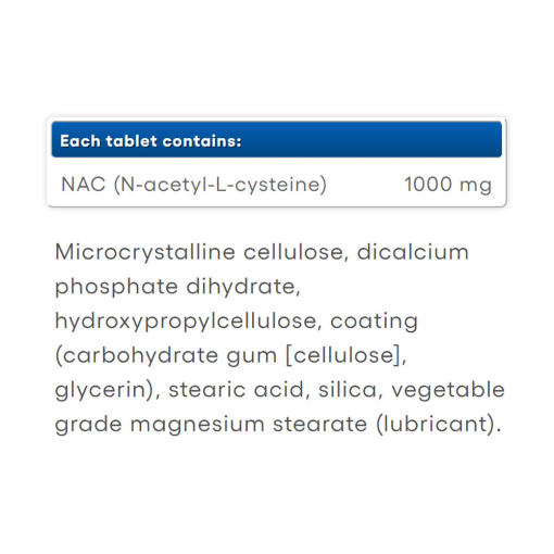 Natural Factors - N-Acetyl-L-Cystein 1000 mg, 90 tabletter - Bild 2