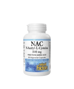 Natural Factors N-Acetyl-L-Cysteine Amino Acid 500 mg (90 Capsules)