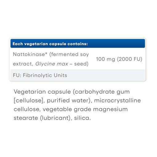Natural Factors - Nattokinase, 100 mg, 60 vegetabiliska kapslar - Bild 2