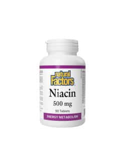 Natural Factors Niacin 500 mg  (90 Tablets)