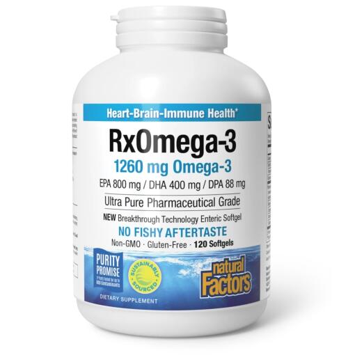 Natural Factors - Rx Omega-3 Factors, 120 mjukkapslar - Bild 2
