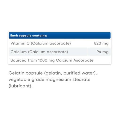 Natural Factors - Vitamin C Kalciumaskorbat, 1000 mg, 90 kapslar - Bild 4