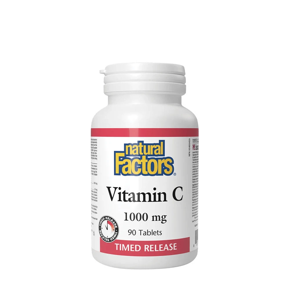 Natural Factors - Vitamin C Tidsfrisättning, 1000 mg (90 tabletter) | HälsokostKollagenVitamin C | Apoteka