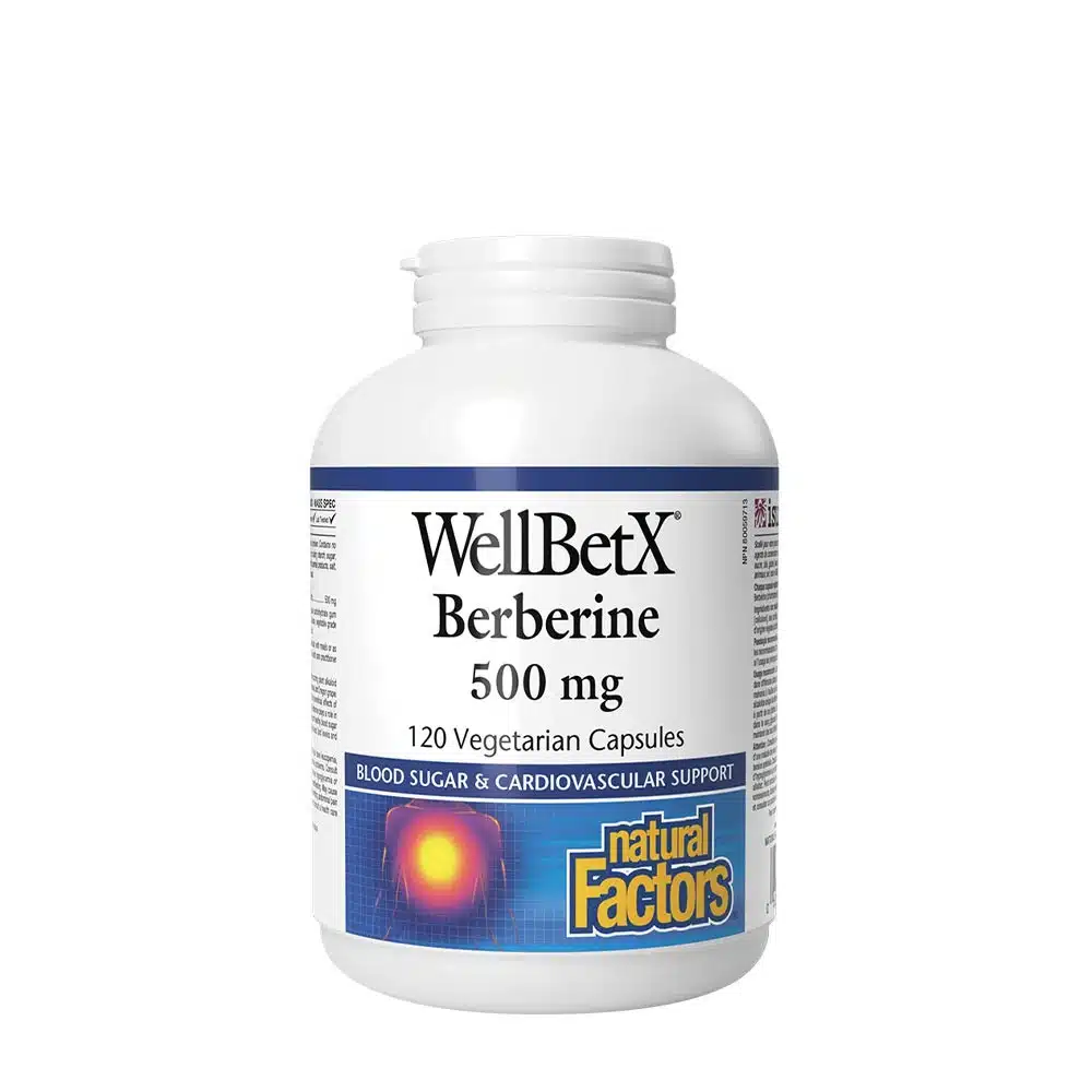 Natural Factors - WellBetX Berberine, 500 mg, 120 kapslar | Nya produkterHälsa och välbefinnandeÖrttillskott | Apoteka