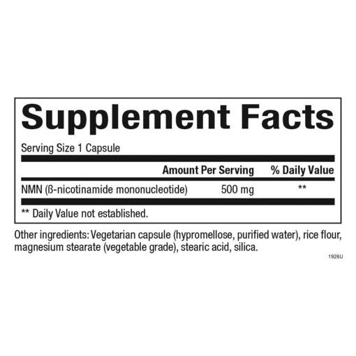 Natural Factors - regenerLife NMNSurge NAD+ Boost, 500 mg, 30 kapslar - Bild 2