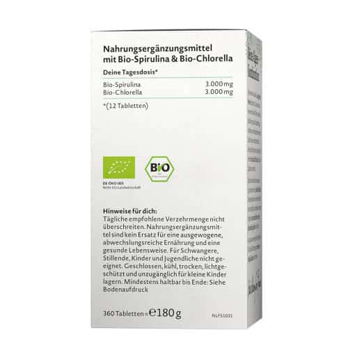 Nature Love - Ekologisk Spirulina & Chlorella, 360 tabletter - Bild 2