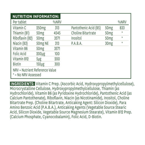 Natures Aid - B-50 Complex + C, 30 tabletter - Bild 2