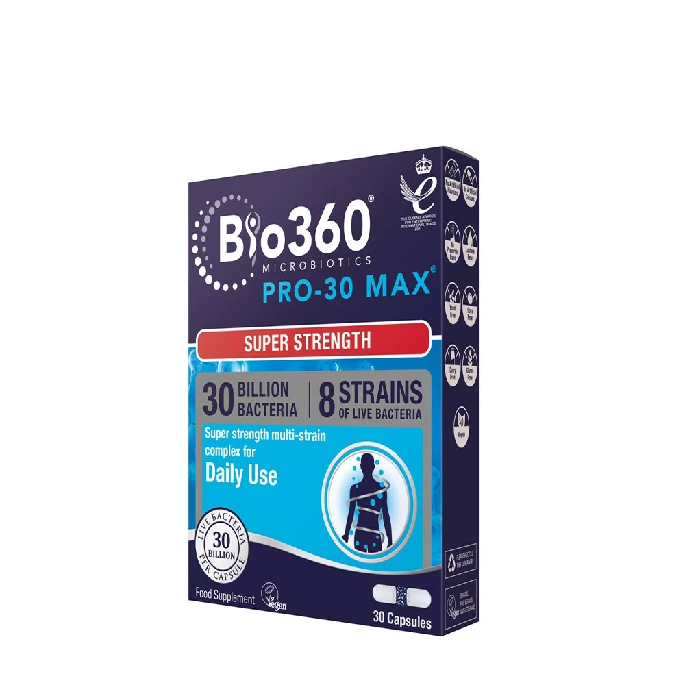 Natures Aid - Bio360 Pro-30 MAX, 30 miljarder bakterier, 30 kapslar | HälsokostProbiotika | Apoteka
