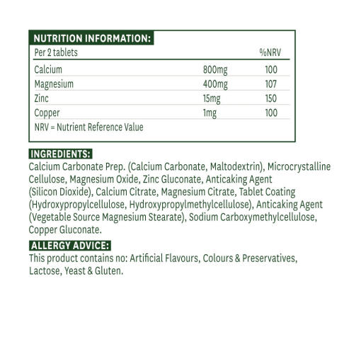 Magnesium + Zinc (90 Tablets)