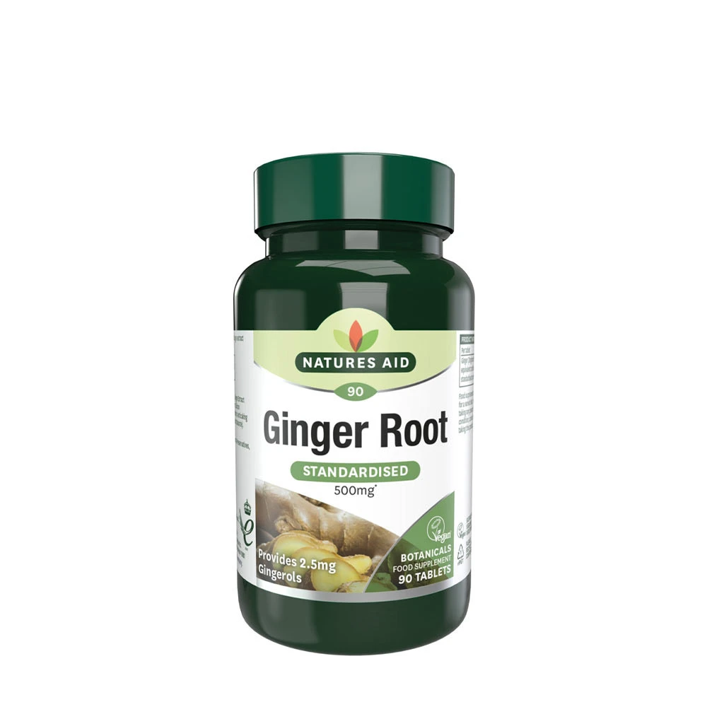Natures Aid - Ingefärsrot Standardiserad, 500 mg (90 Tabletter) | HälsokostÖrter och växtbaserade preparat | Apoteka