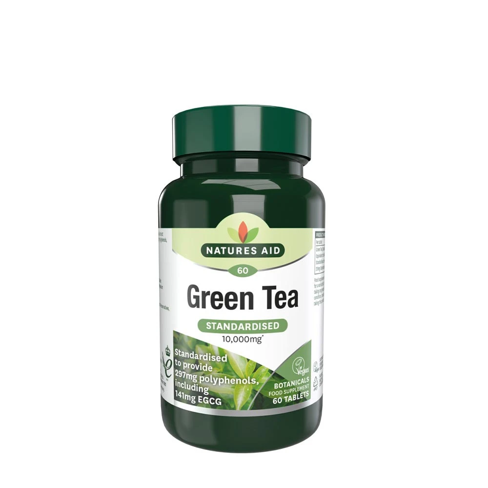 Natures Aid - Grönt Te 10,000 mg, 60 tabletter | HälsokostGrönt te | Apoteka