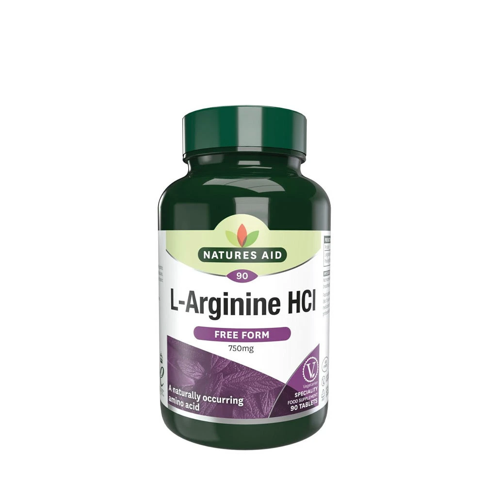 Natures Aid - L-Arginin HCl, 90 tabletter | Hälsa och välbefinnandeHälsokostUthållighetL-arginin | Apoteka