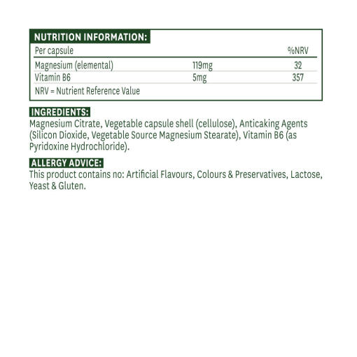 Natures Aid - Magnesiumcitrat, 60 kapslar - Bild 2