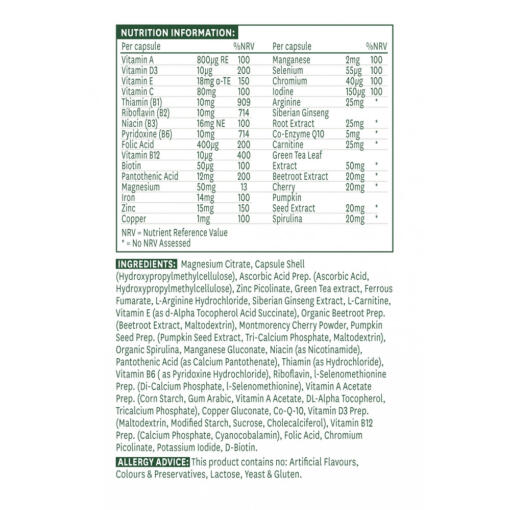 Natures Aid - Men's Multi-Vitamins & Minerals, 30 kapslar - Bild 2
